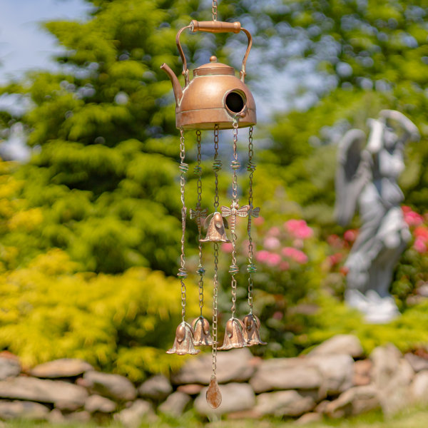 Arlmont & Co. 34.25" Long Classic Dome Teapot Birdhouse Wind Chimes